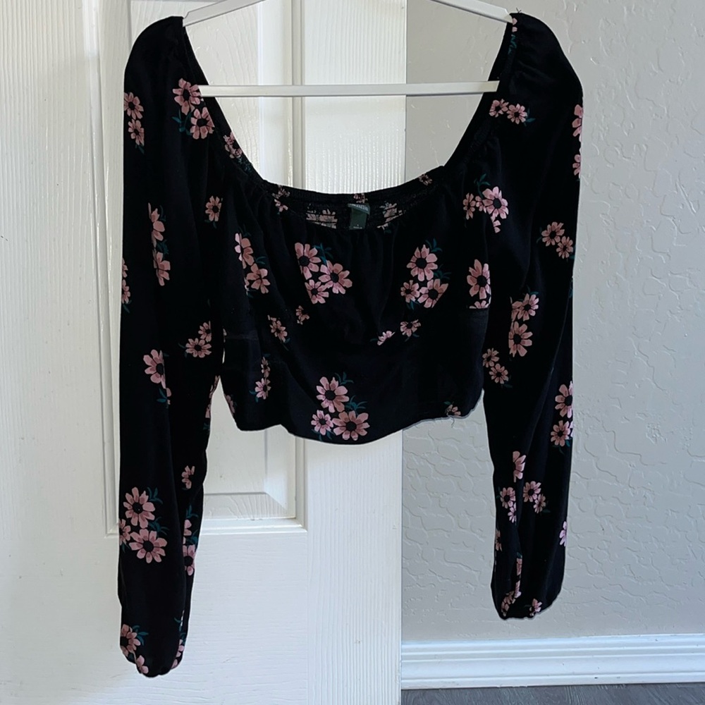 Wild fable cropped blouse